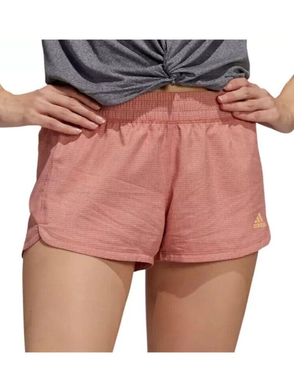 Adidas Womens Training Sport Shorts HK7567 Magic Earth Coral Red Size XS X-Small